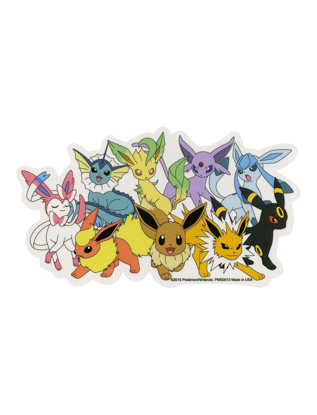Pokemon Eevee Evolutions Sticker, , hi-res