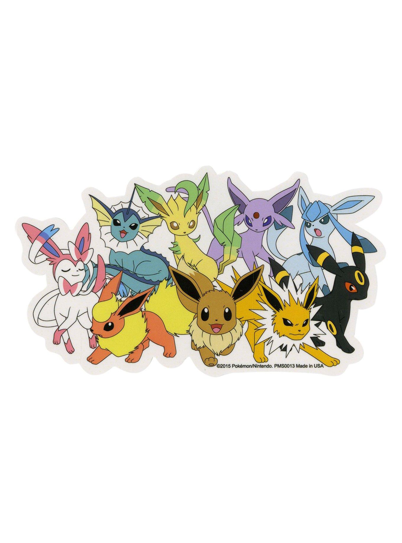 Pack Adesivos - Eeveelução - Eevee - Evolução - Pokémon