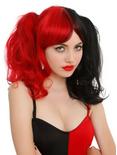 Red & Black Bangs Long Wig, , hi-res