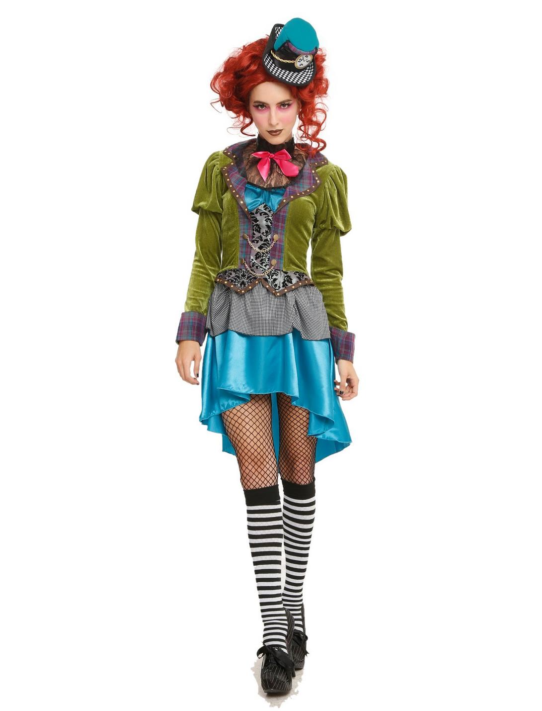 Alice Mad Hatter Costume, OLIVE, hi-res