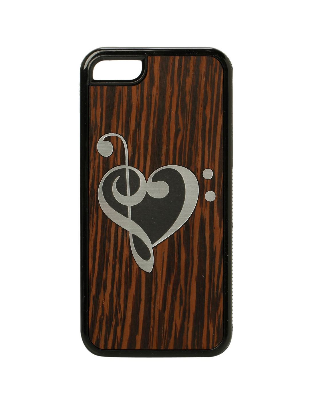 Clef Heart Wood Print iPhone 5C Case, , hi-res