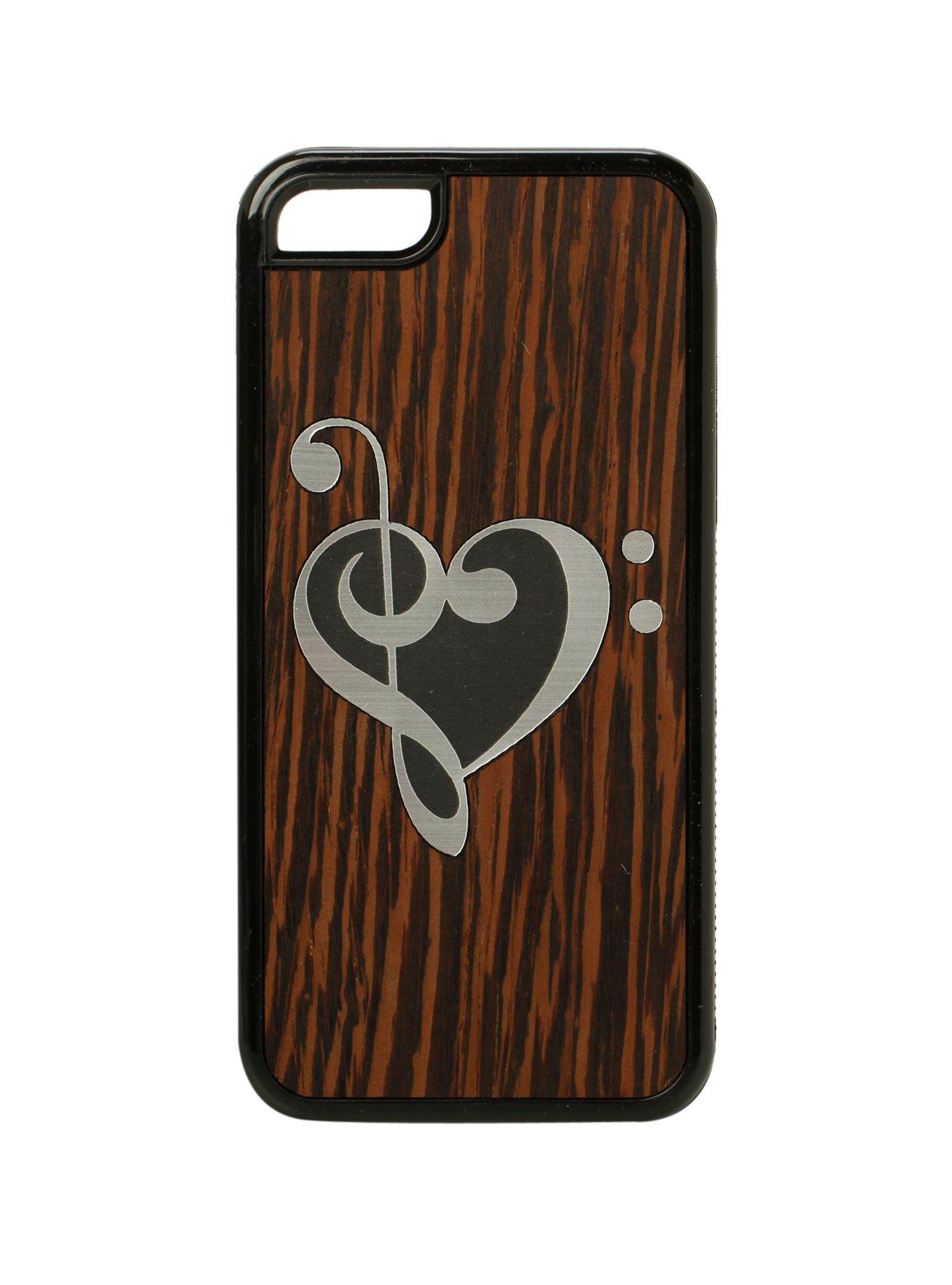 Clef Heart Wood Print iPhone 5C Case, , hi-res