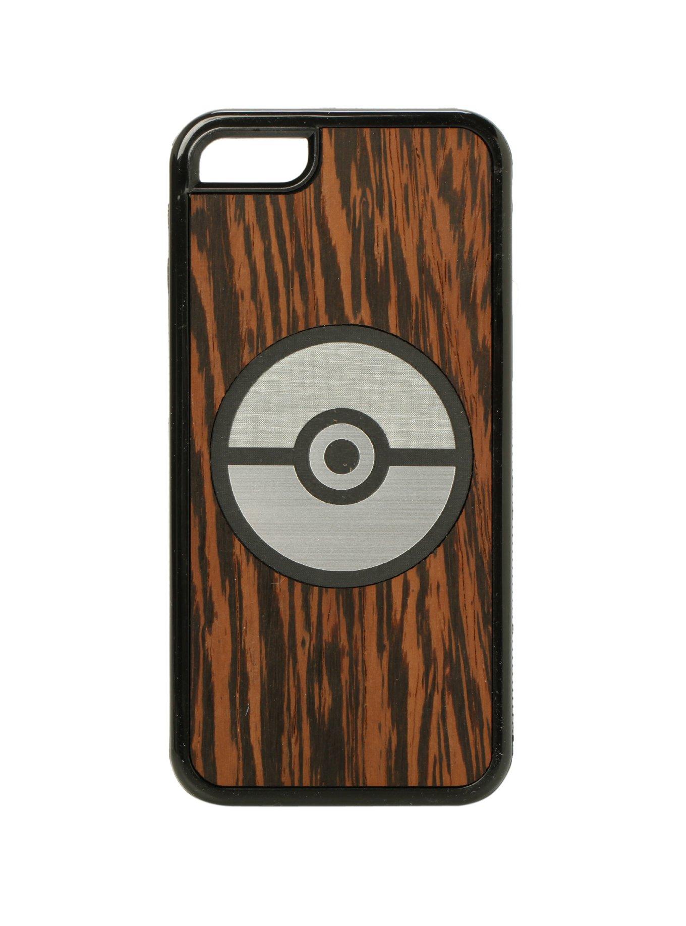Pokemon Poke Ball Wood Inlay iPhone 5C Case, , hi-res