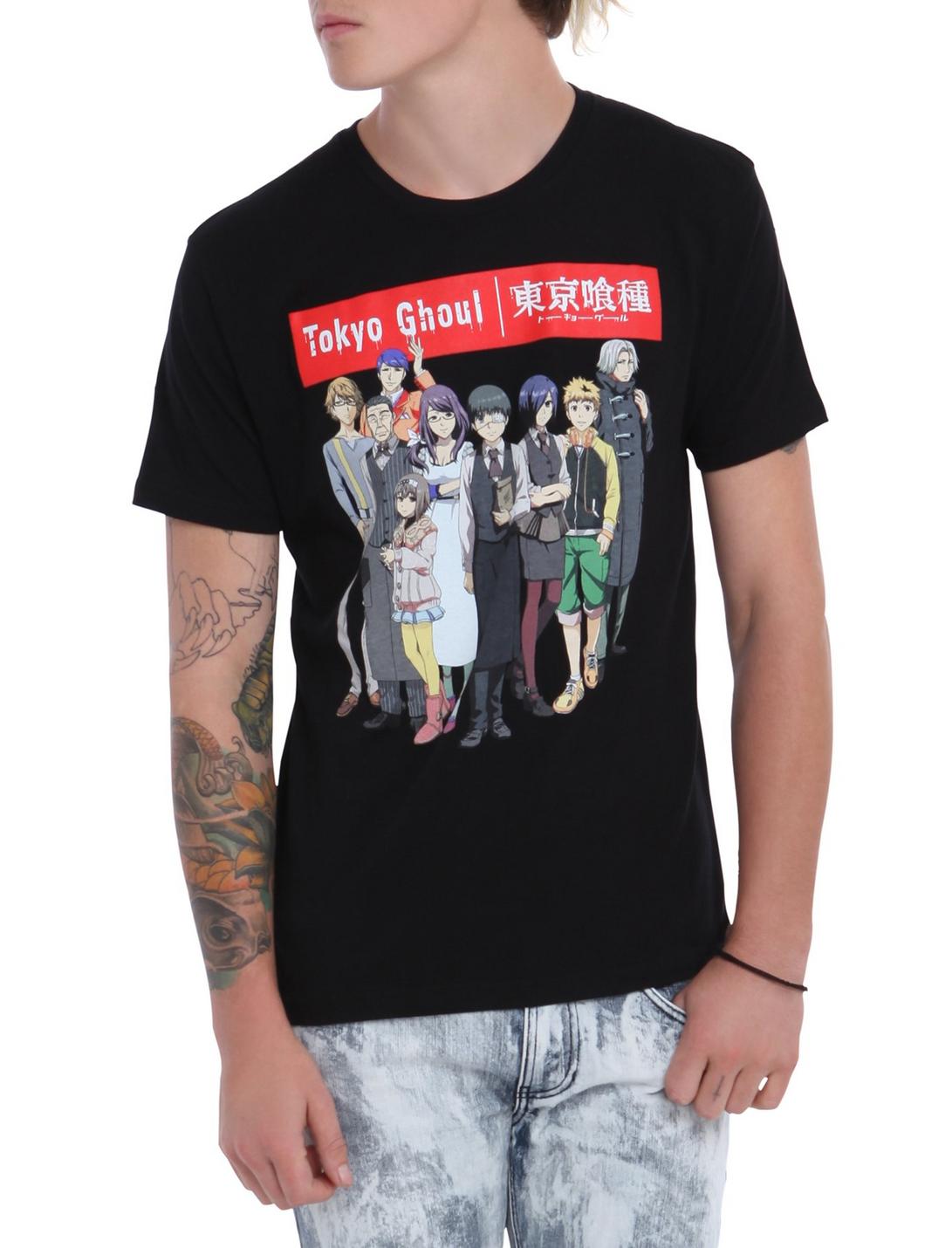 Tokyo Ghoul Group T-Shirt, BLACK, hi-res