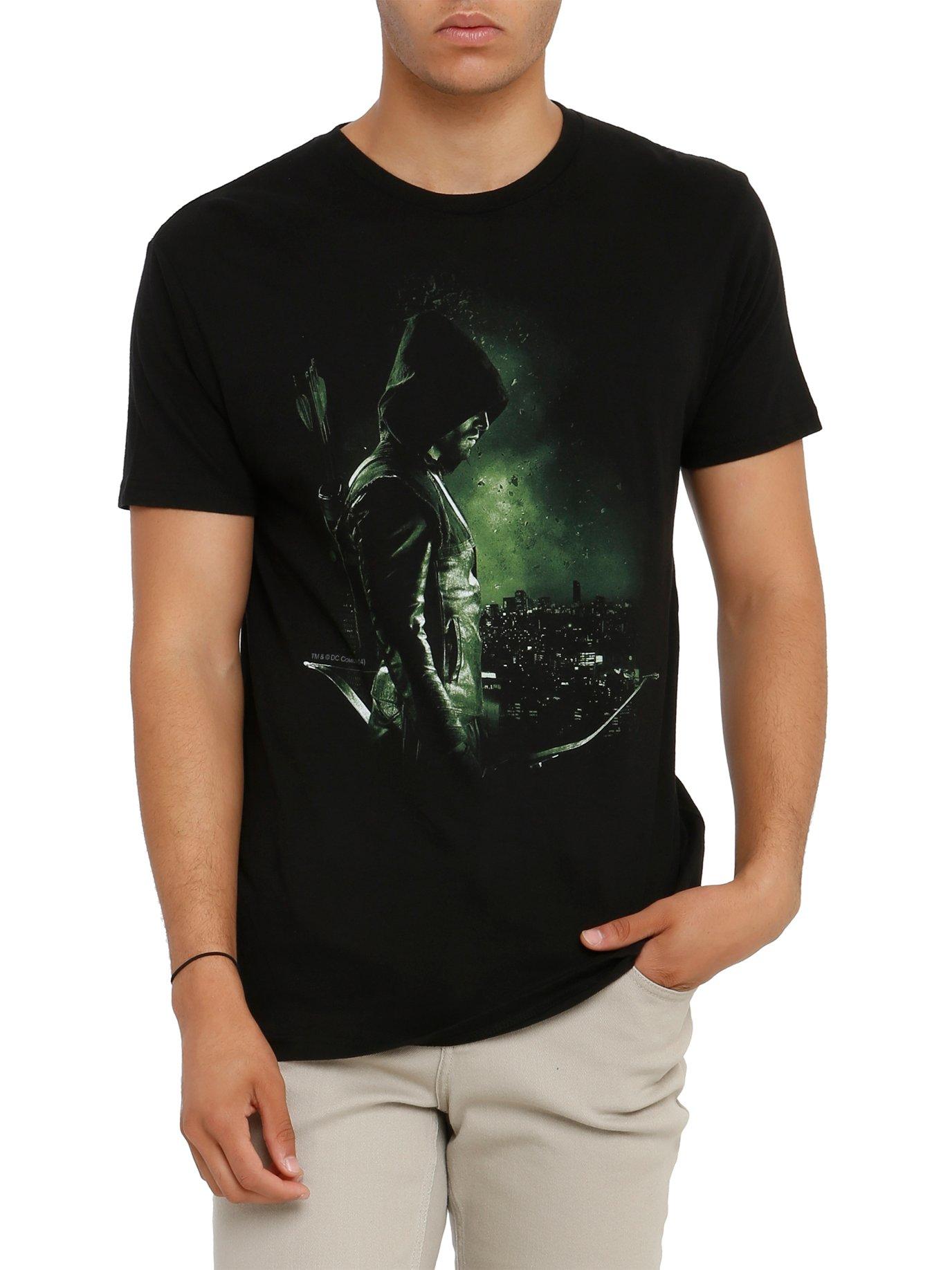 DC Comics Arrow Profile T-Shirt, BLACK, hi-res