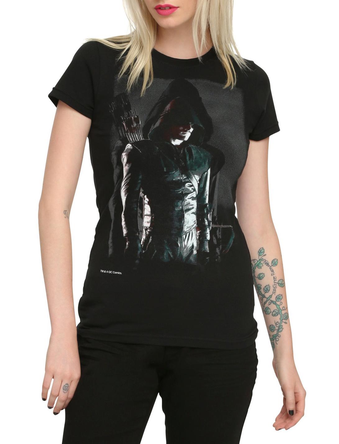 DC Comics Arrow Character Girls T-Shirt, BLACK, hi-res