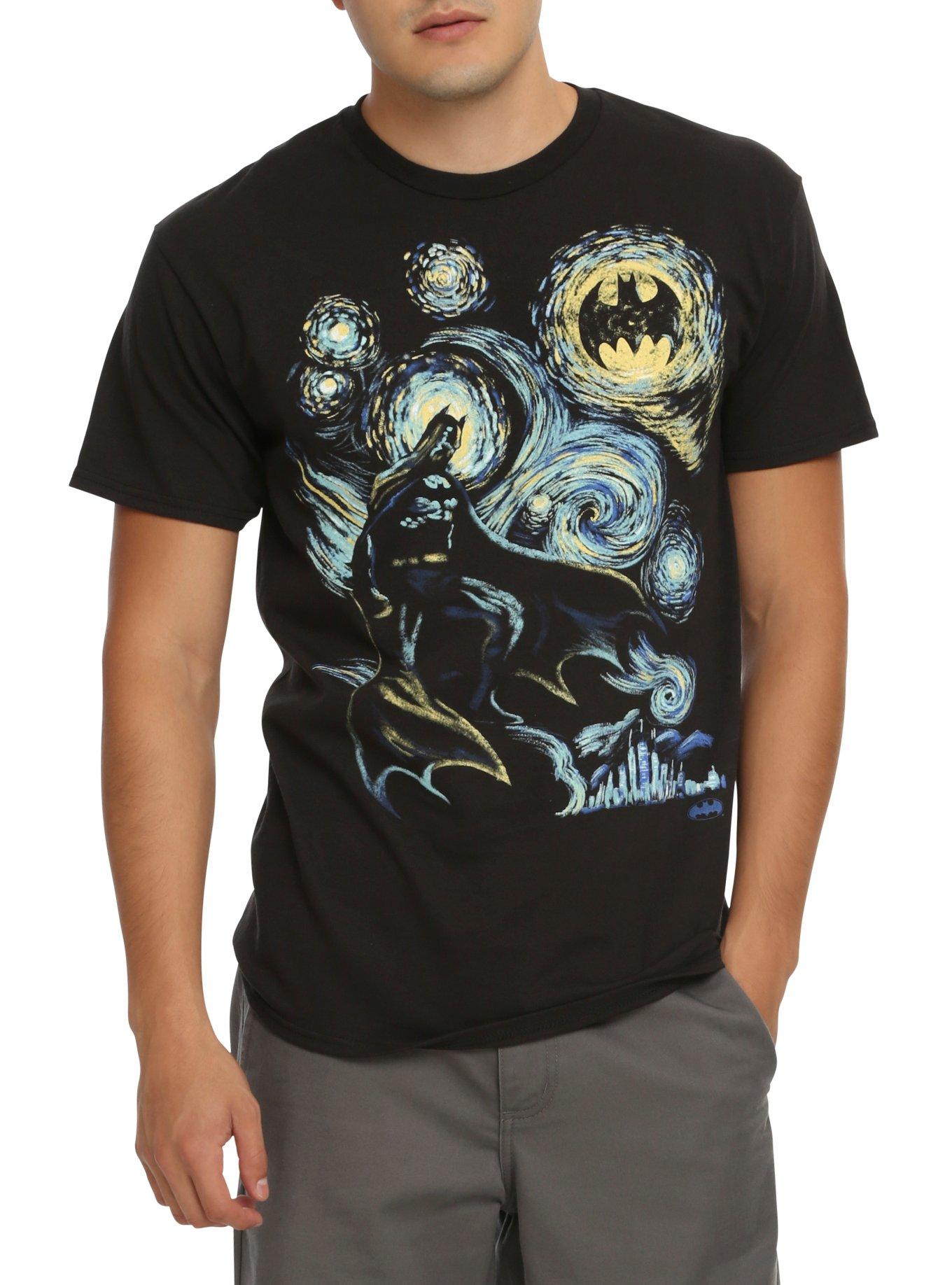 DC Comics Batman Starry Night T-Shirt, BLACK, hi-res