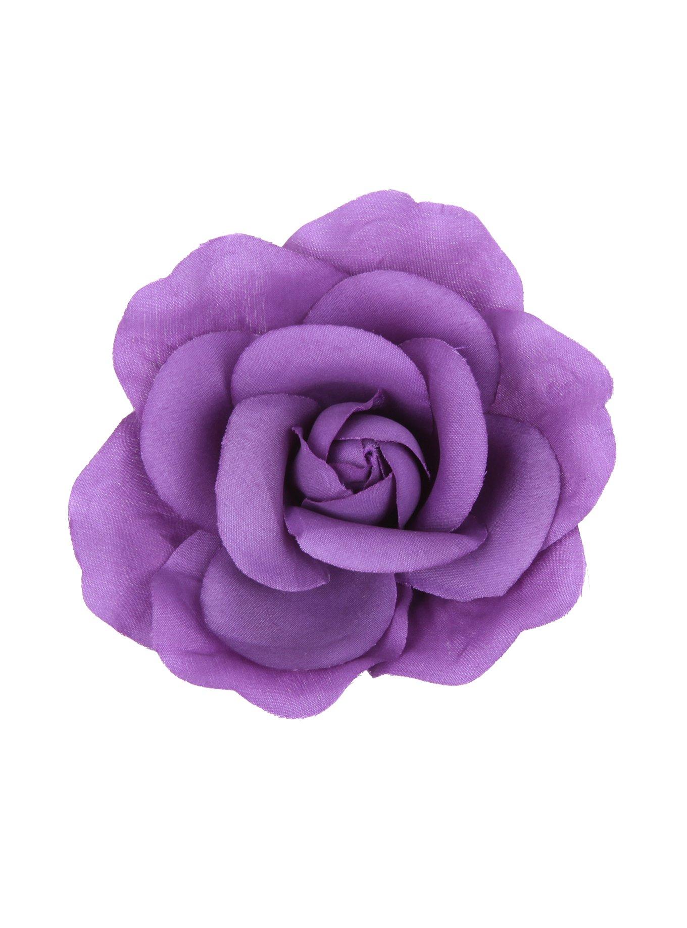 Purple Rose Hair Clip, , hi-res