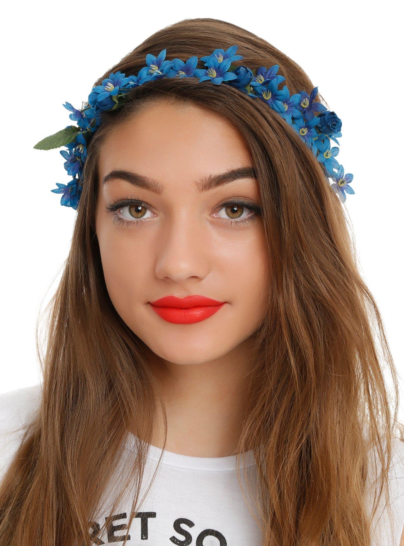lovesick-royal-blue-flower-stretchy-headband-hot-topic