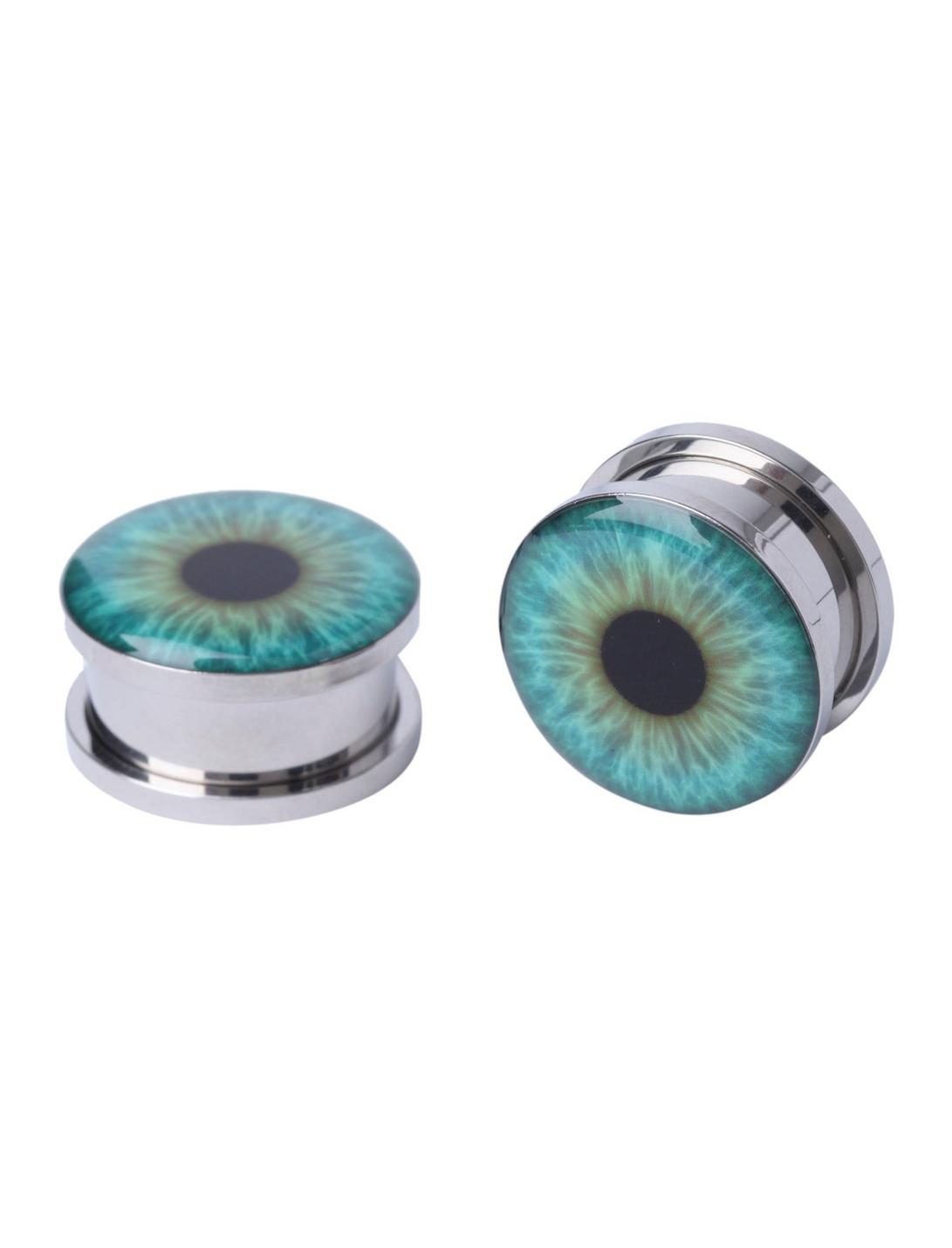Steel Blue Green Eye Spool Plug 2 Pack, , hi-res