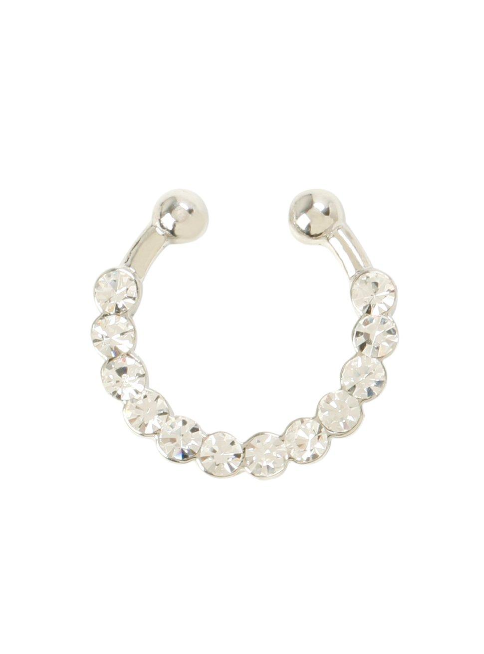 LOVEsick Clear Gem Wrap Faux Septum, , hi-res