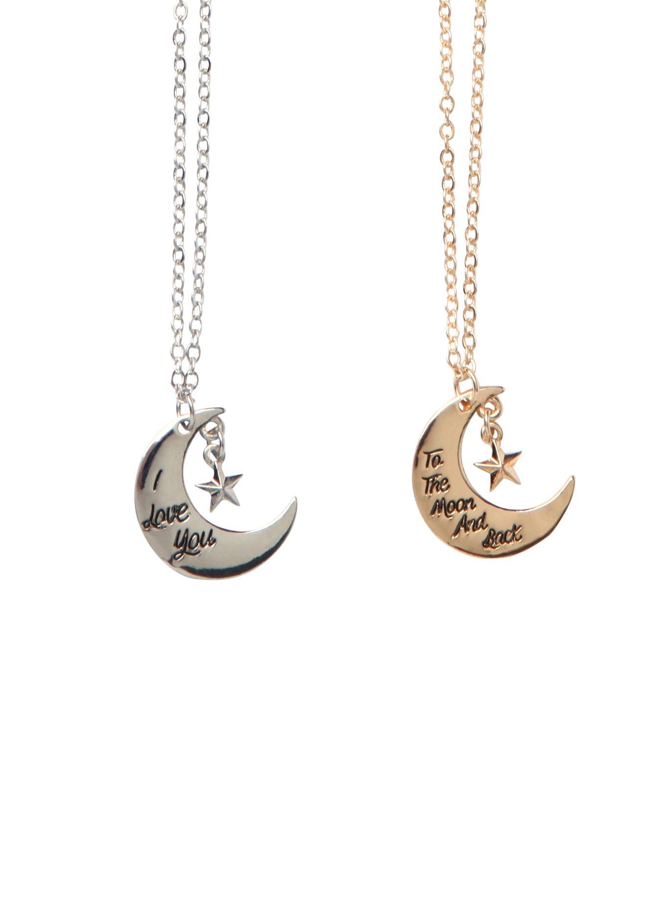 LOVEsick To The Moon And Back Best Friends Necklace 2 Pack, , hi-res