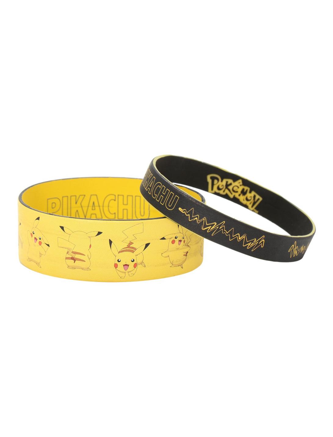 Pokemon Pikachu Yellow & Black Rubber Bracelet 2 Pack, , hi-res