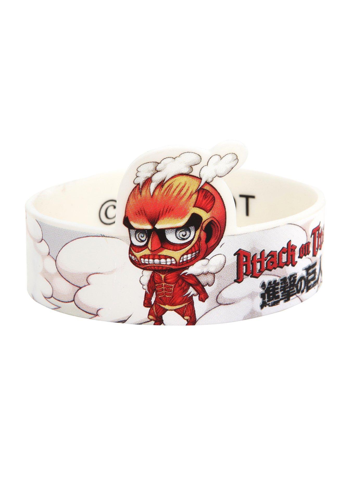 Attack On Titan Colossal Titan Chibi Die-Cut Rubber Bracelet, , hi-res