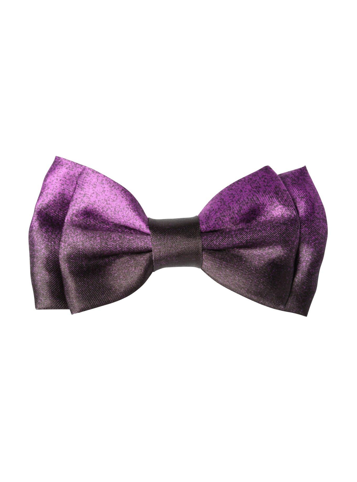 Purple & Black Spray Ombre Hair Bow, , hi-res