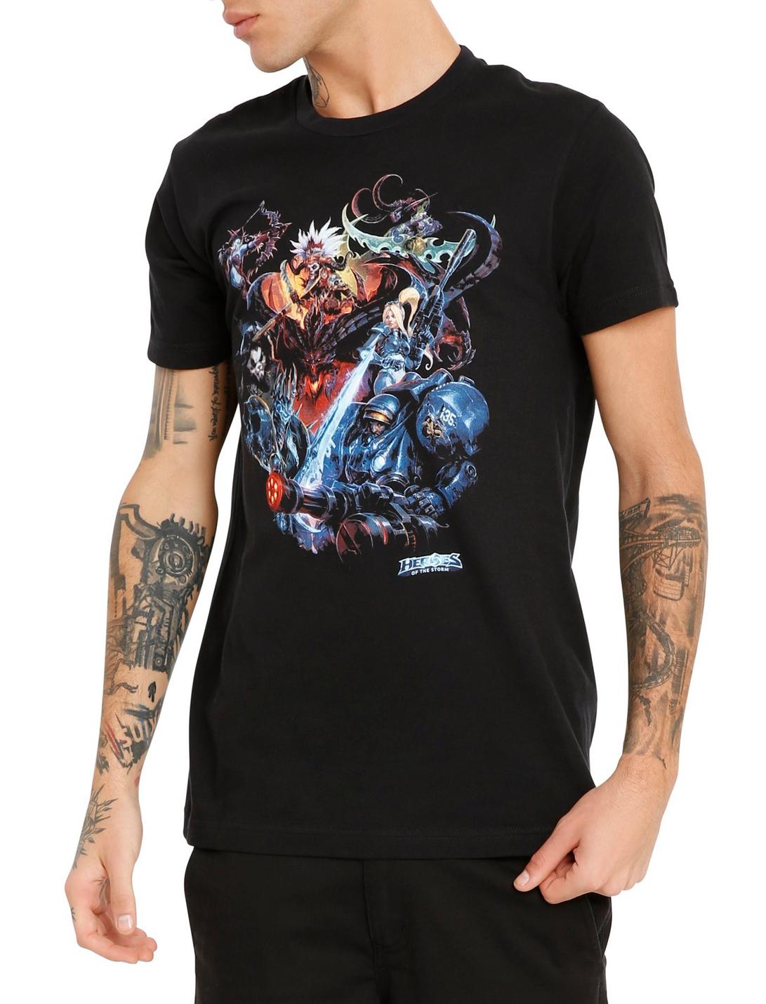 Heroes Of The Storm Collage T-Shirt, BLACK, hi-res