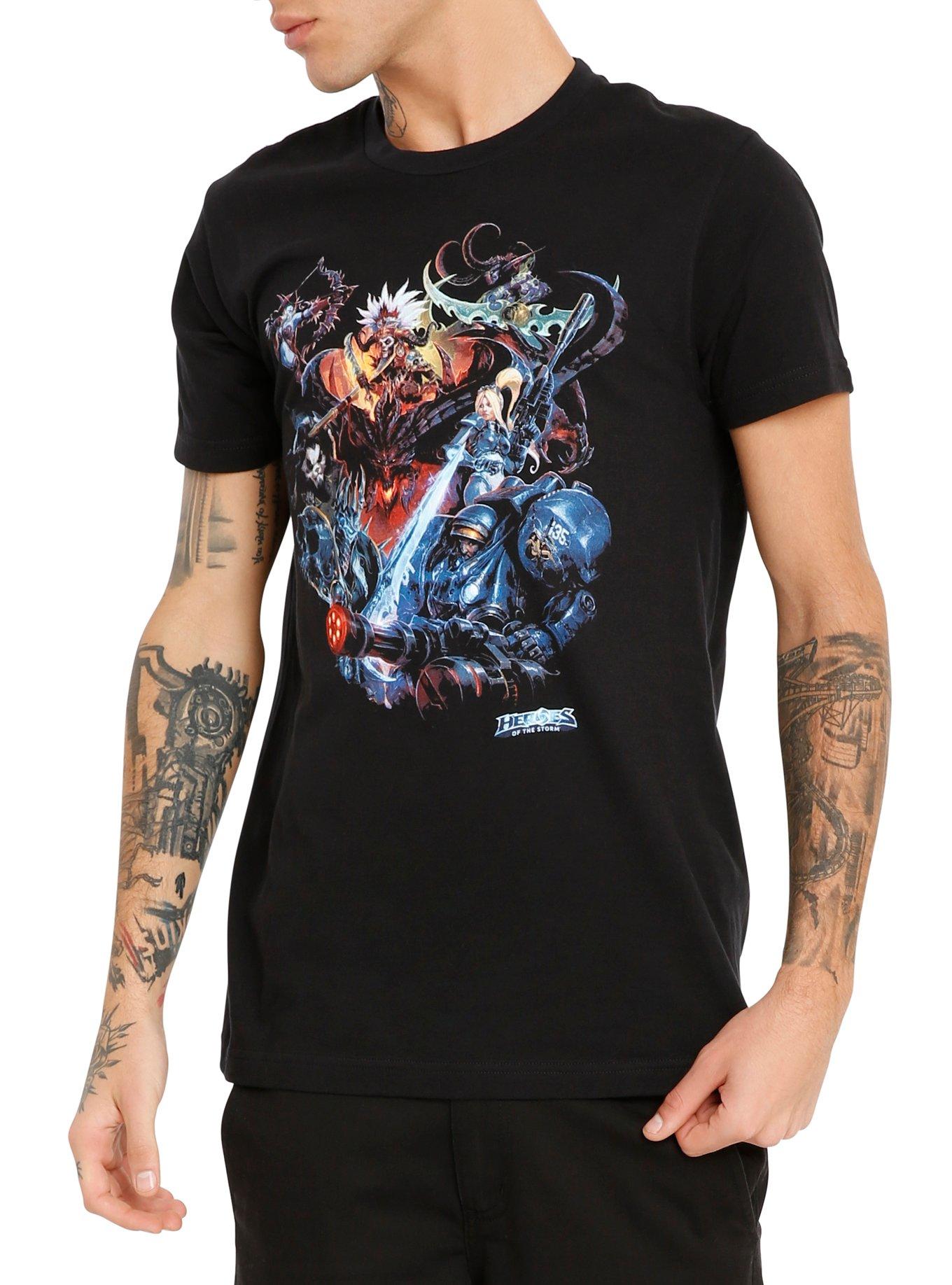 Heroes Of The Storm Collage T-Shirt, BLACK, hi-res