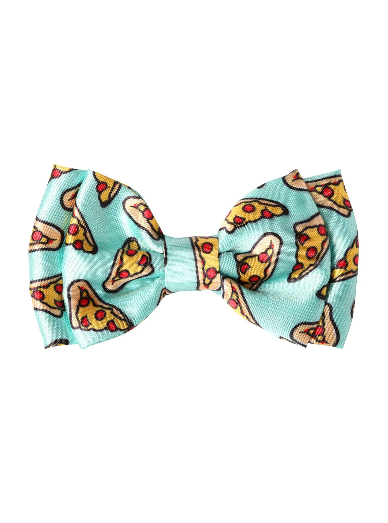 Pizza Print Hair Bow, , hi-res