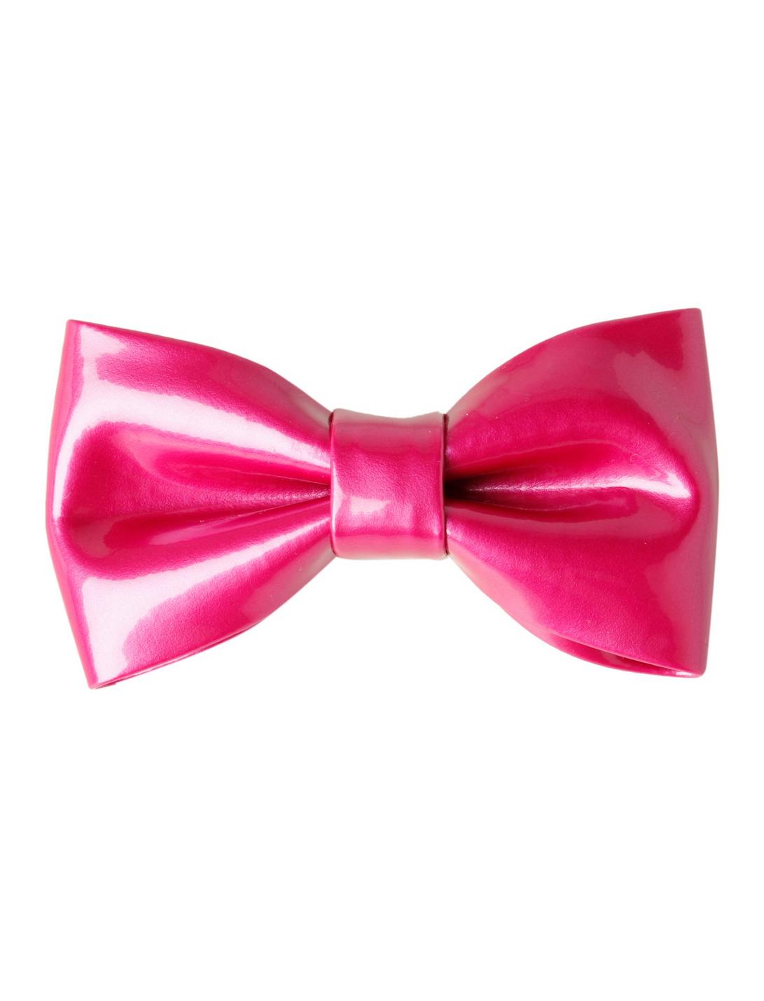 Pink Diner Vinyl Hair Bow, , hi-res