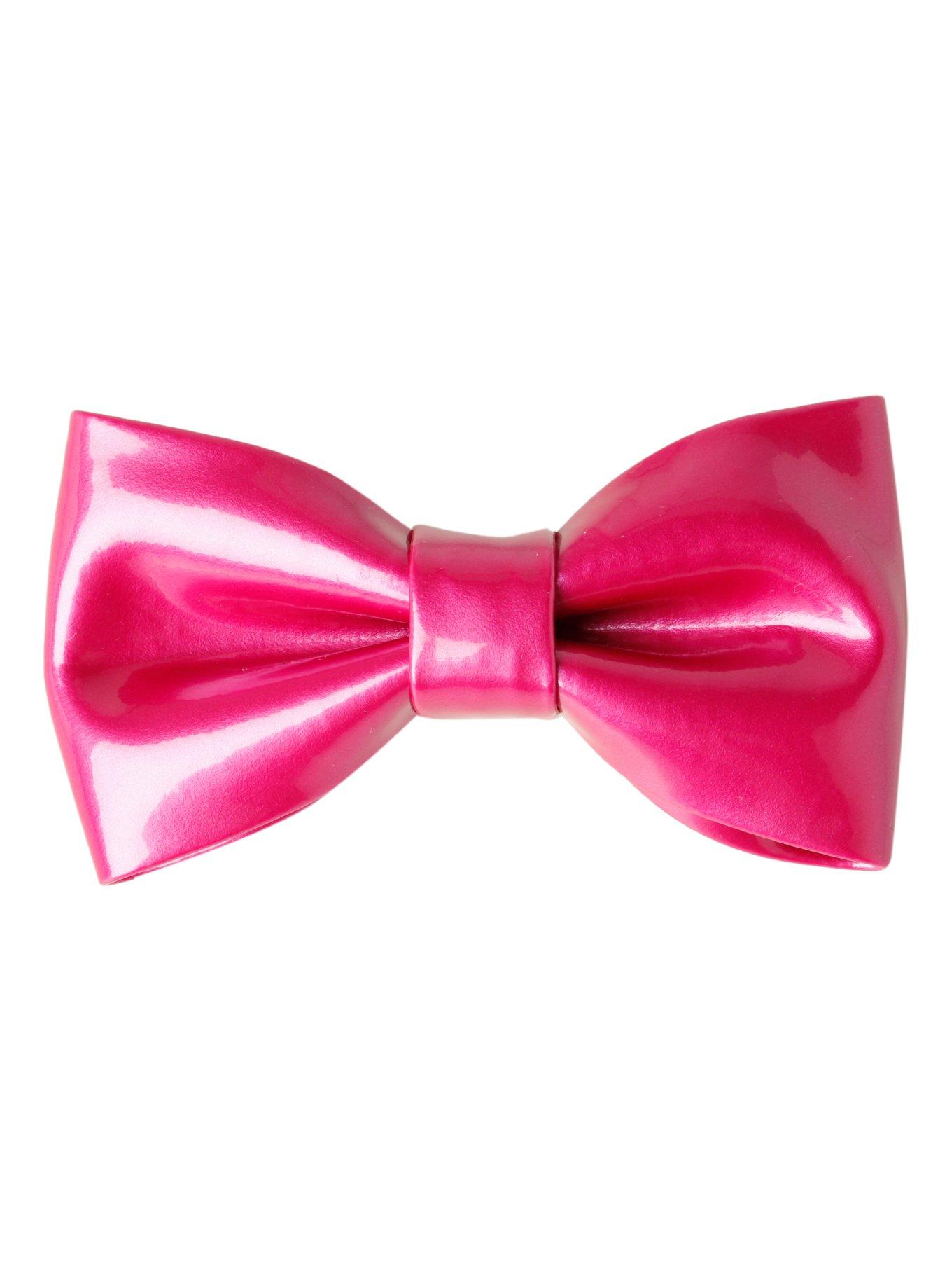 Pink Diner Vinyl Hair Bow, , hi-res