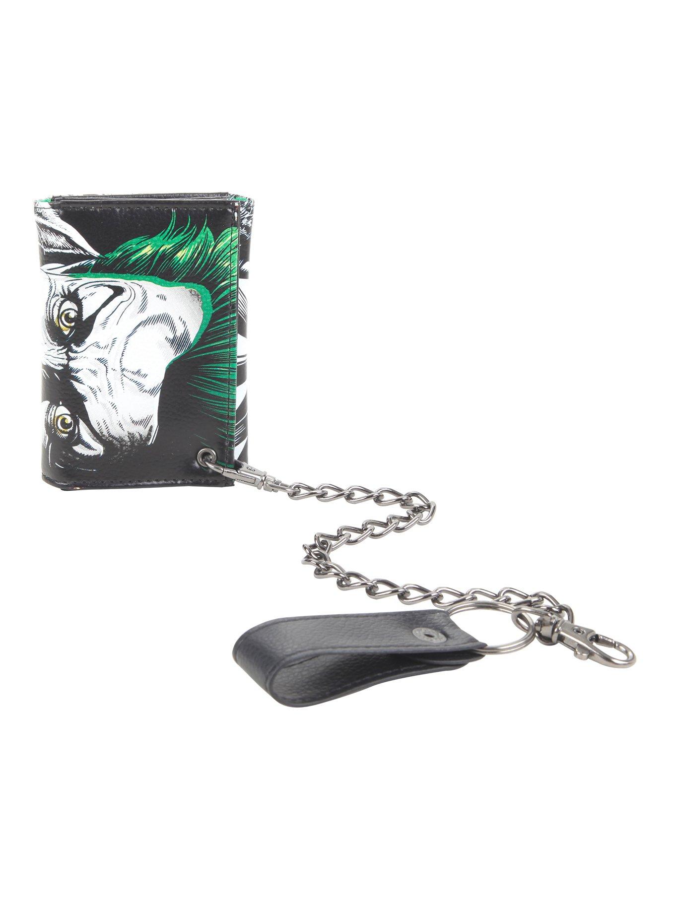 DC Comics Batman The Joker Tri-Fold Chain Wallet, , hi-res