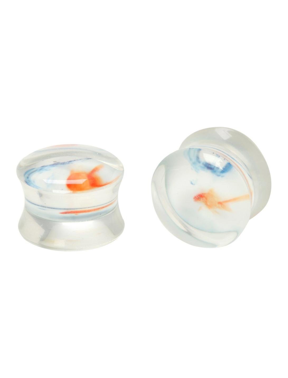 Acrylic Clear Goldfish Bowl Saddle Plugs, , hi-res