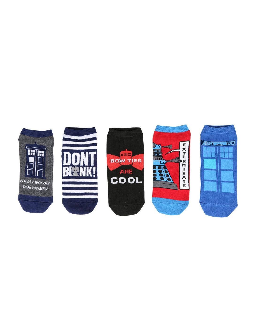 Doctor Who Wibbly Wobbly No-Show Socks, , hi-res