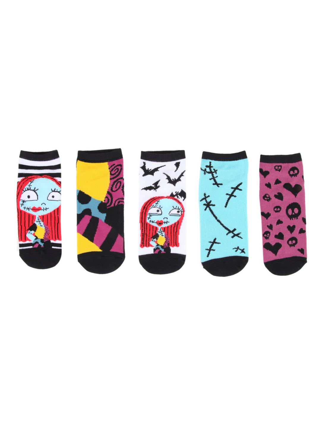 The Nightmare Before Christmas Sally No-Show Socks 5 Pair, , hi-res