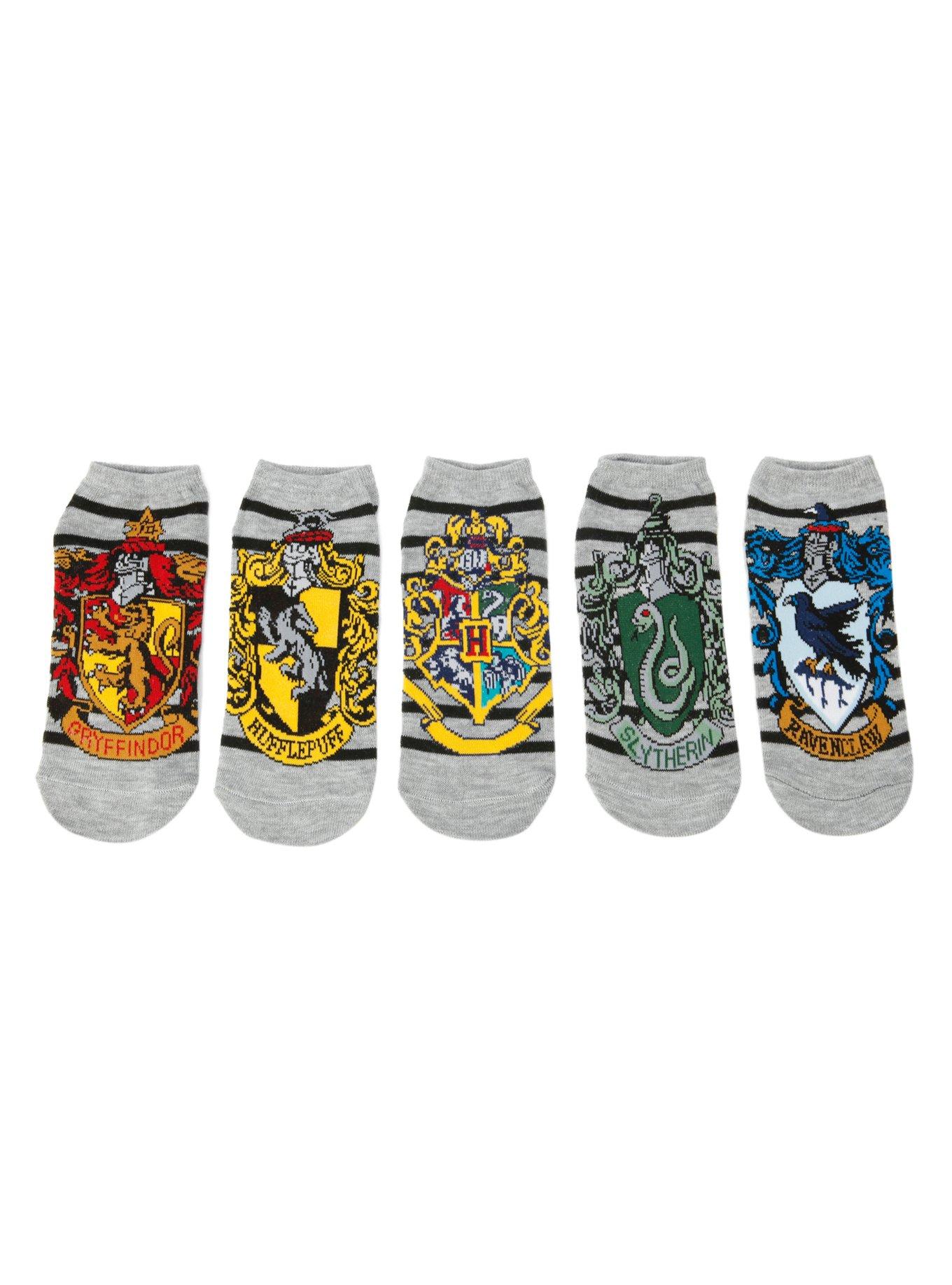 Harry Potter House Striped No-Show Socks 5 Pair, , hi-res