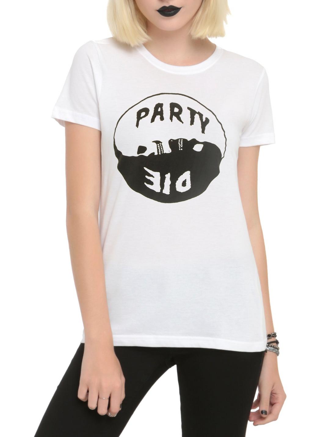 Party Die Skull Yin-Yang Girls T-Shirt, , hi-res