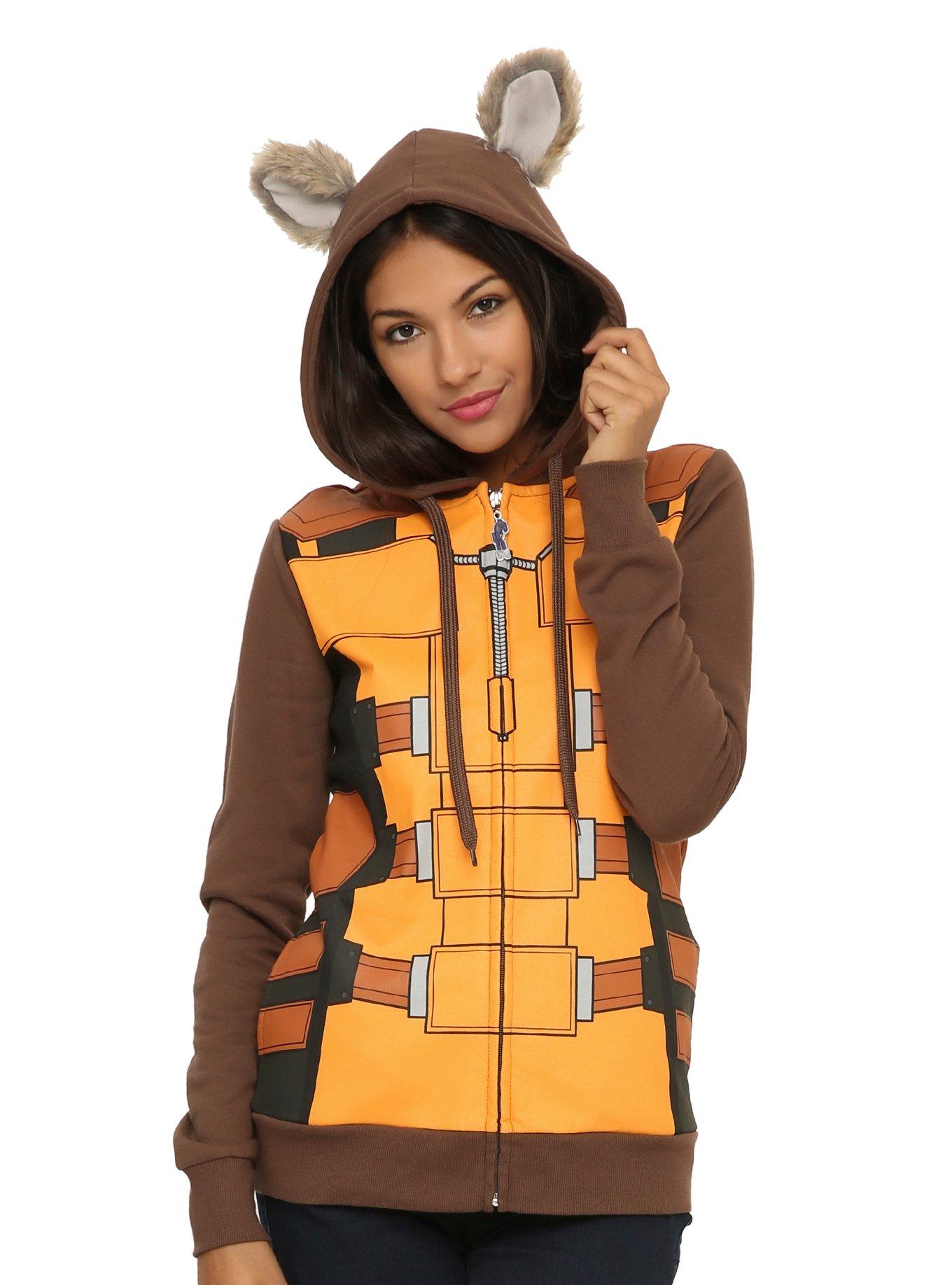 Marvel Guardians Of The Galaxy Rocket Raccoon Girls Hoodie | Hot Topic