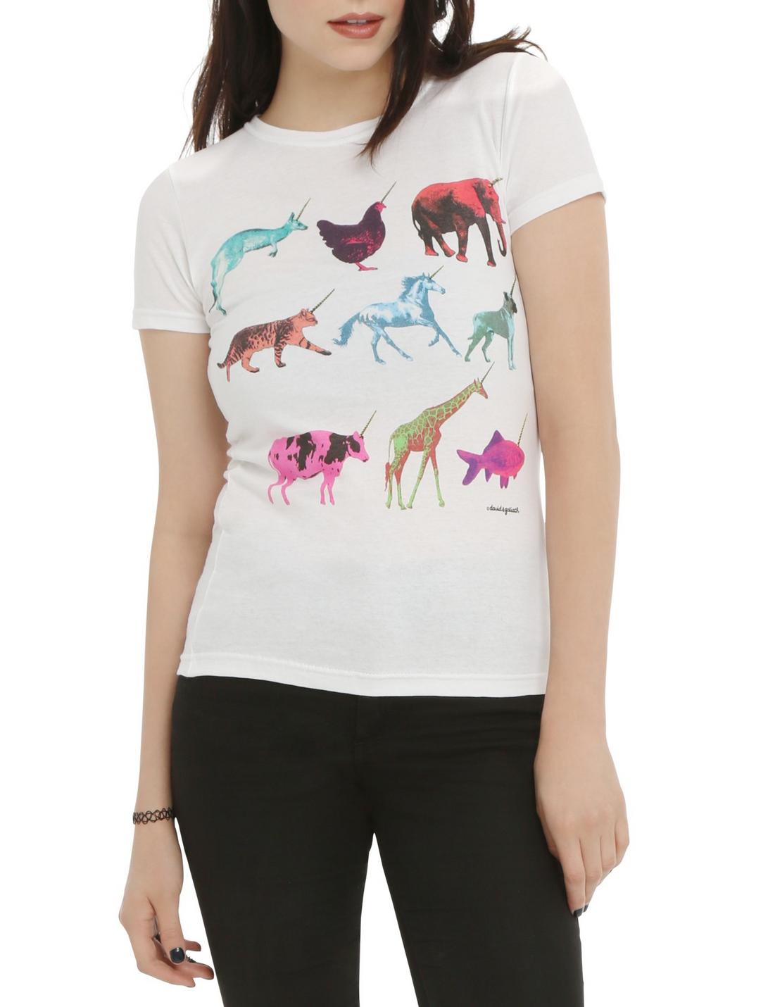 David & Goliath Unicorns Girls T-Shirt, WHITE, hi-res