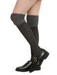 Grey Over-The-Knee Cuff Socks, , hi-res
