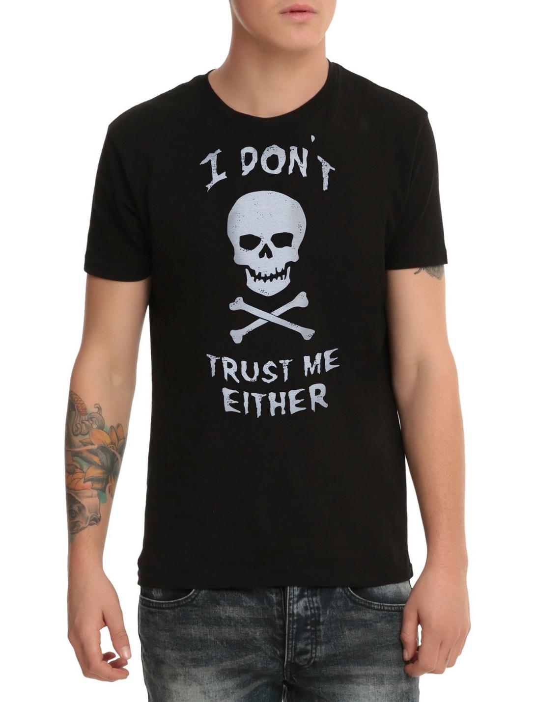 I Don't Trust Me Either T-Shirt, BLACK, hi-res