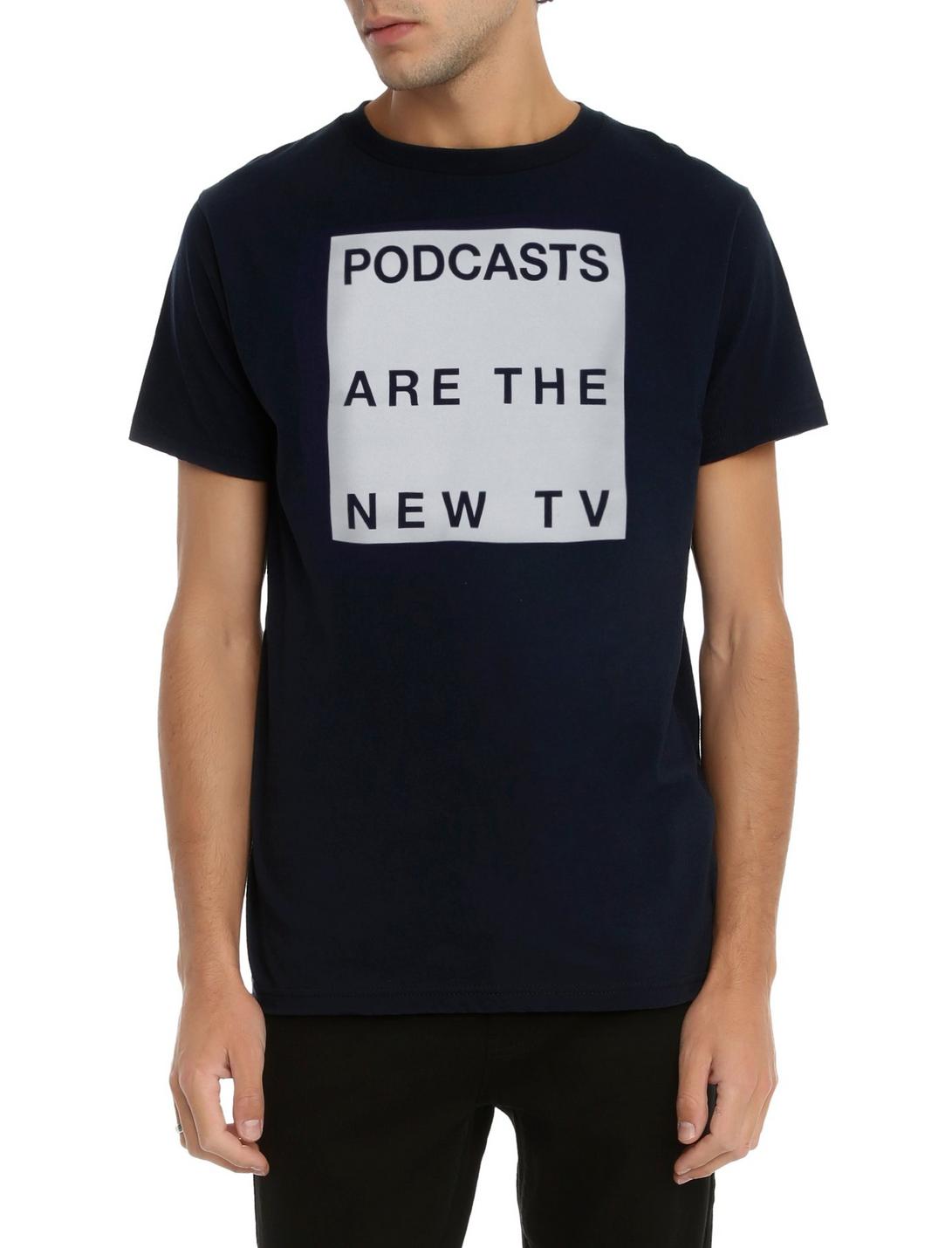 Podcasts Are The New TV T-Shirt, BLACK, hi-res