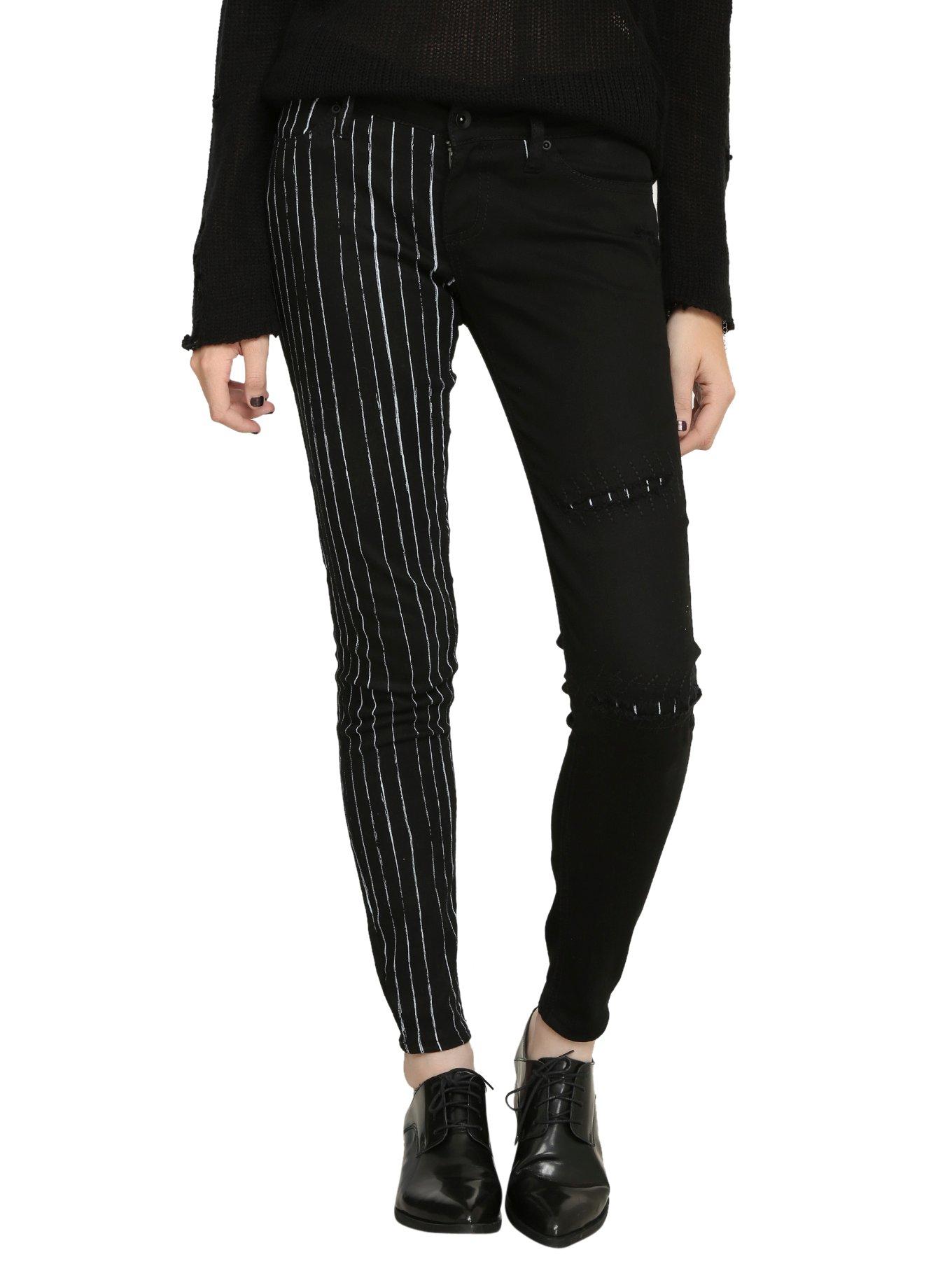 The Nightmare Before Christmas Jack Head Back Patch Pants, BLACK, hi-res