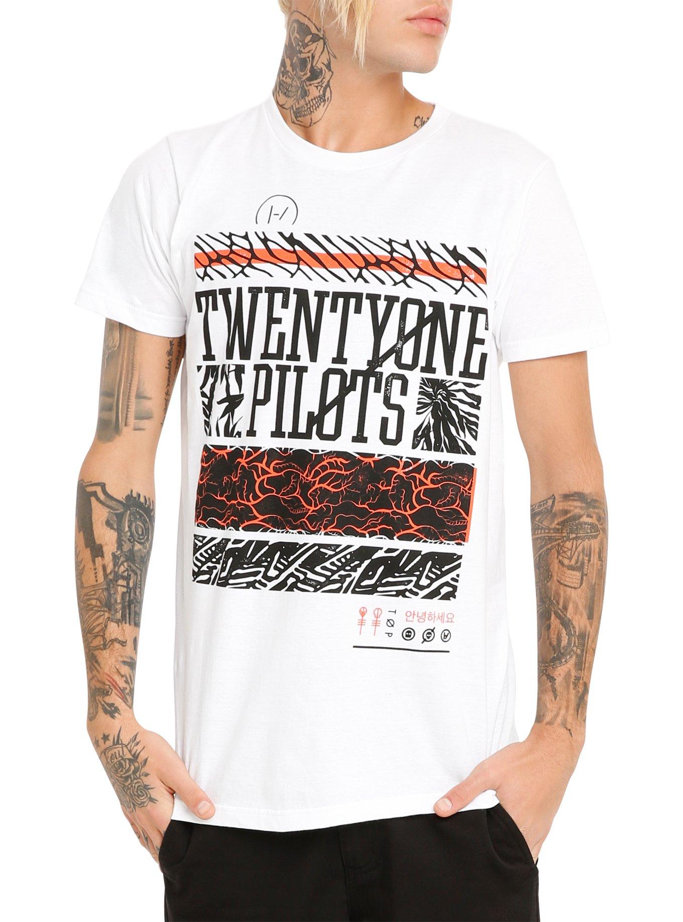 Twenty One Pilots Patterns T-Shirt, WHITE, hi-res