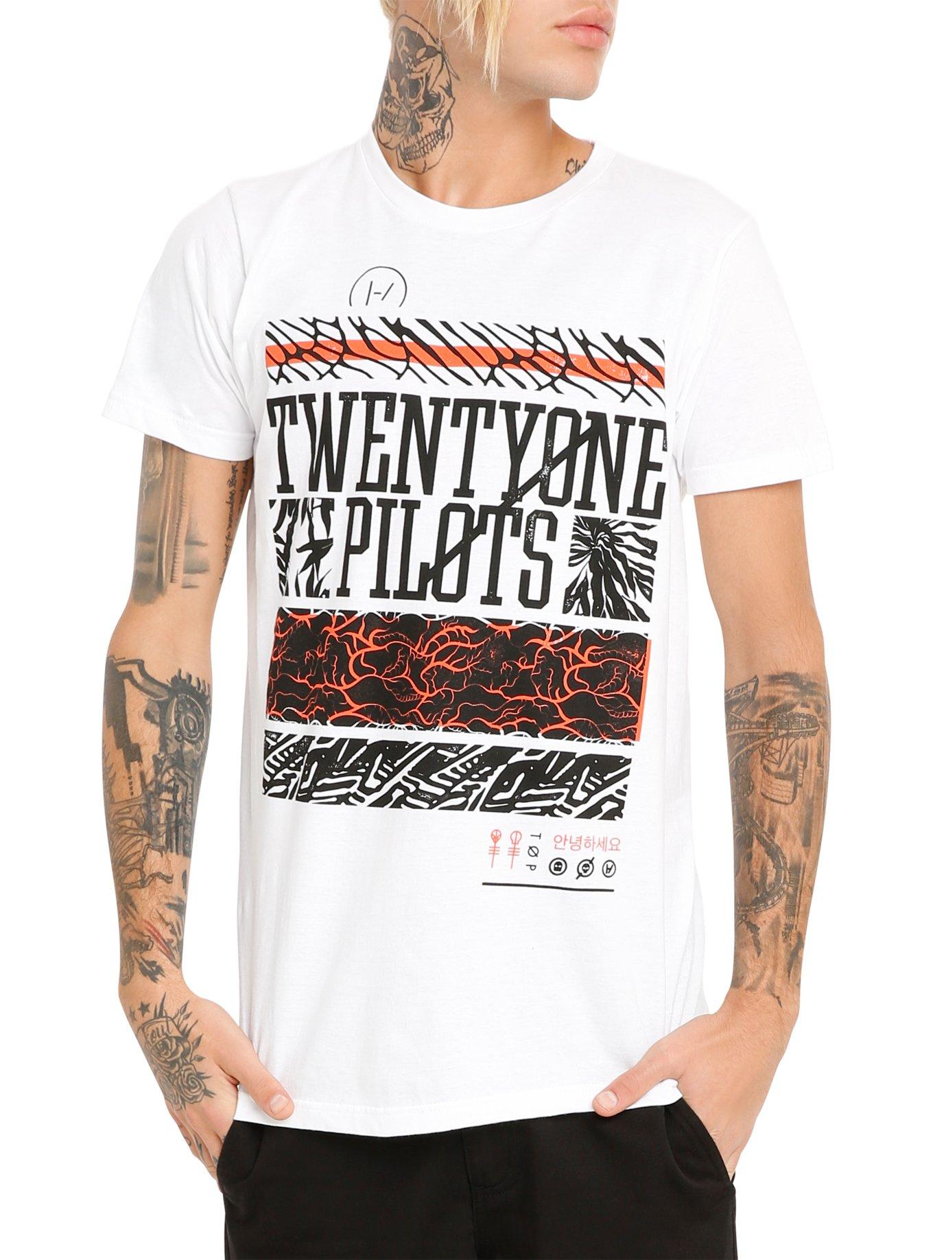 Twenty One Pilots Patterns T-Shirt, WHITE, hi-res