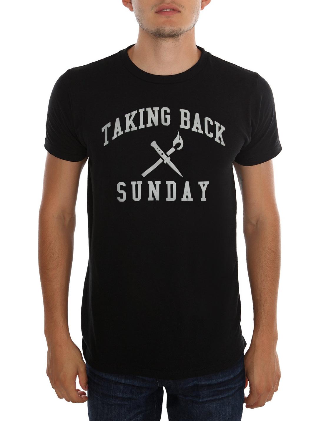 Taking Back Sunday Match & Dagger T-Shirt, BLACK, hi-res