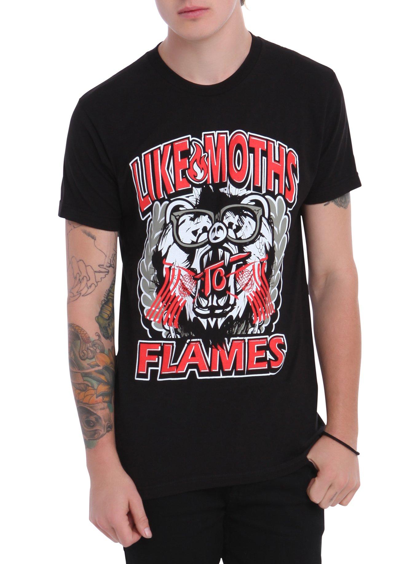 Like Moths To Flames Bear T-Shirt, BLACK, hi-res