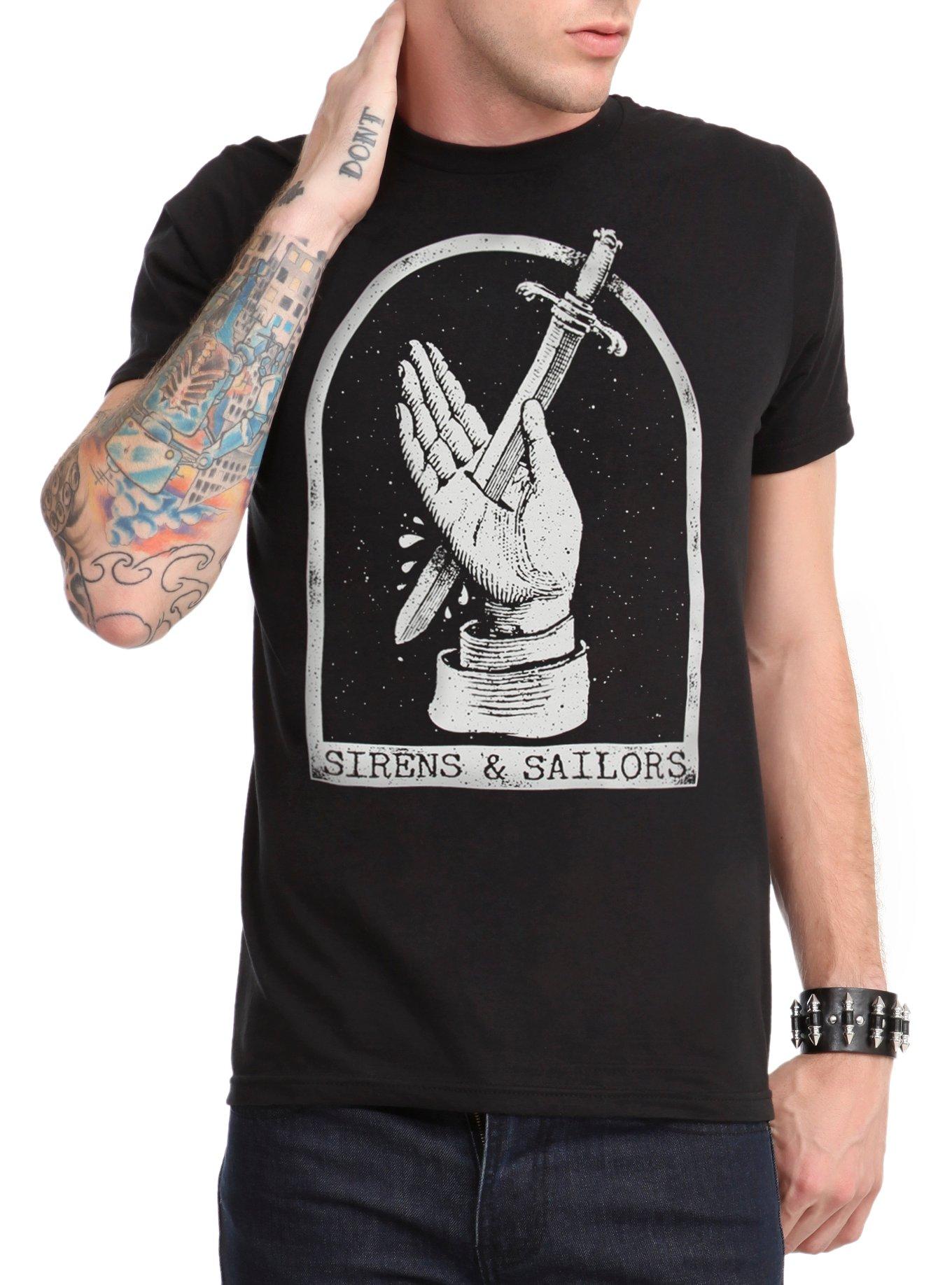 Sirens & Sailors Dagger Hand T-Shirt, BLACK, hi-res