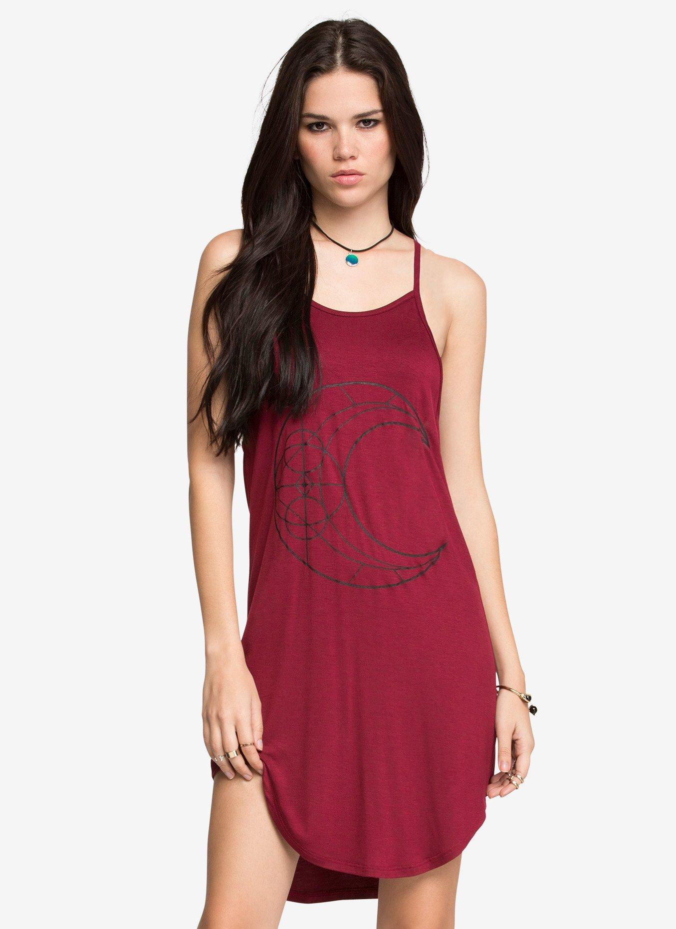 Gypsy Moon Slip Dress, BURGUNDY, hi-res