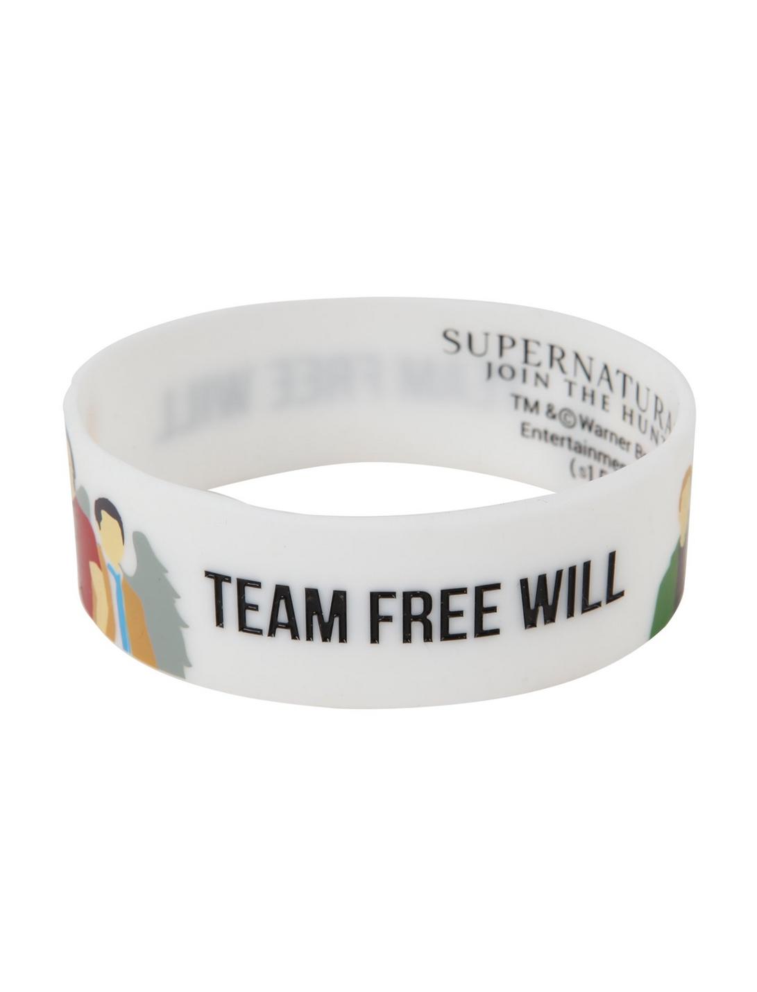 Supernatural Team Free Will Rubber Bracelet, , hi-res
