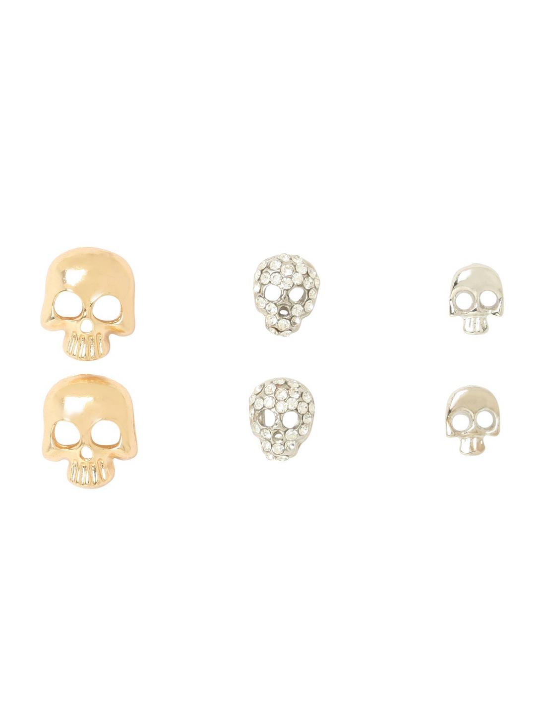 LOVEsick Skull Earrings 3 Pair, , hi-res