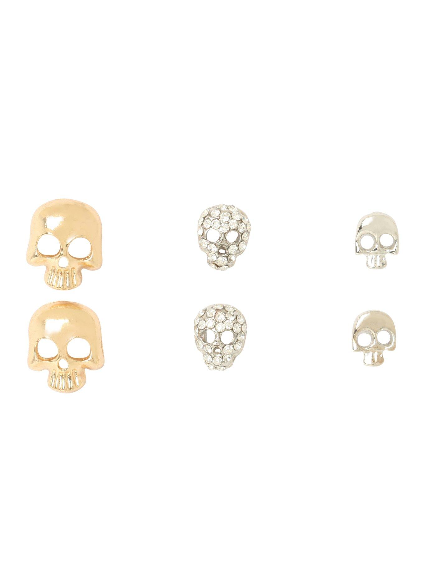 LOVEsick Skull Earrings 3 Pair, , hi-res