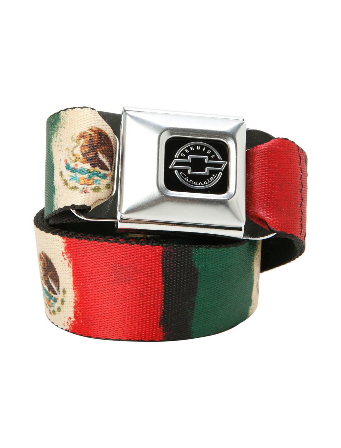 Mexican Flag Seat Belt Belt, , hi-res