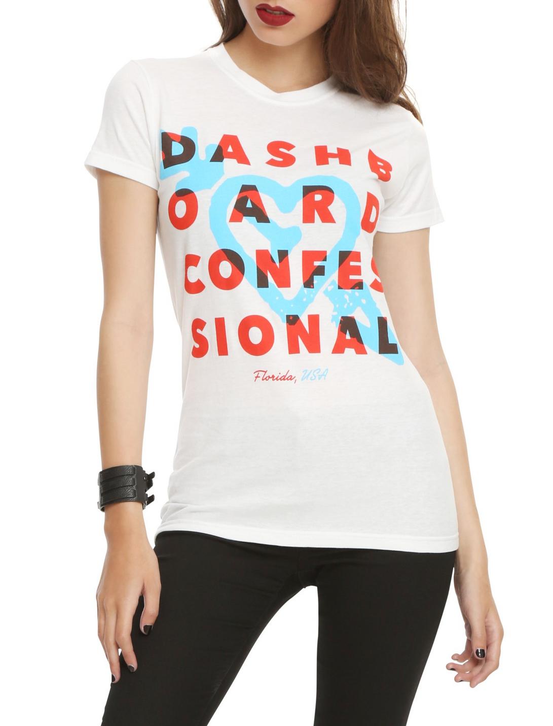 Dashboard Confessional Heart Arrow Girls T-Shirt, WHITE, hi-res