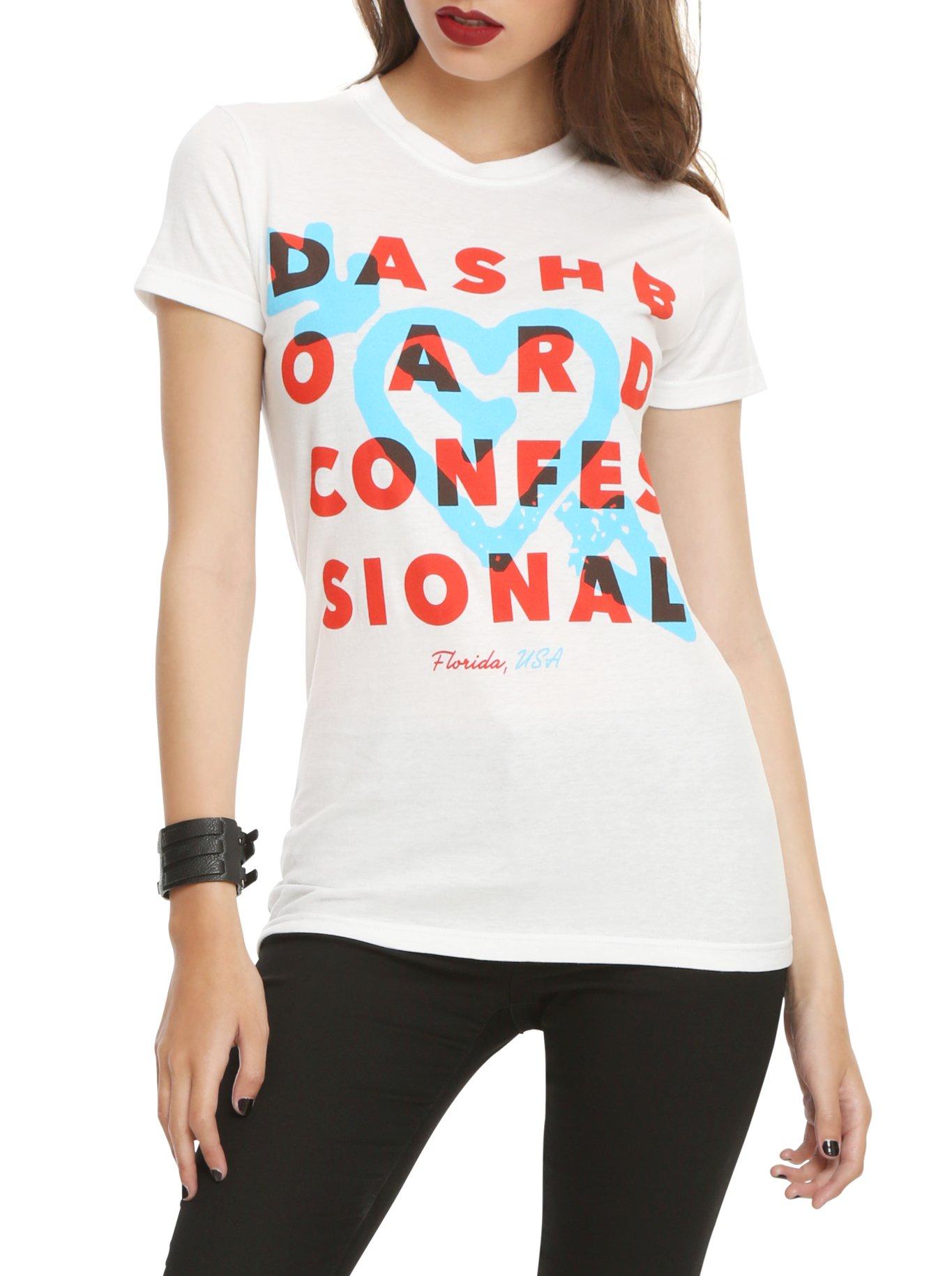 Dashboard Confessional Heart Arrow Girls T-Shirt, WHITE, hi-res