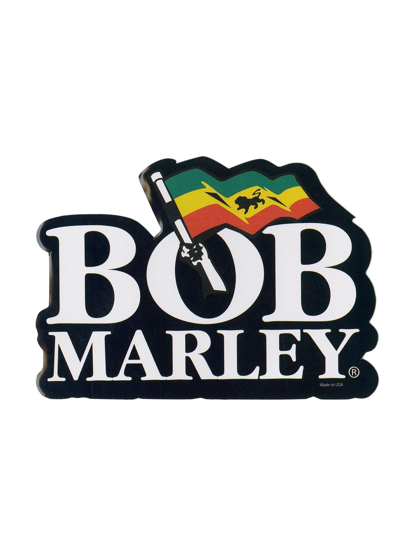 Bob Marley Flag Logo Sticker, , hi-res