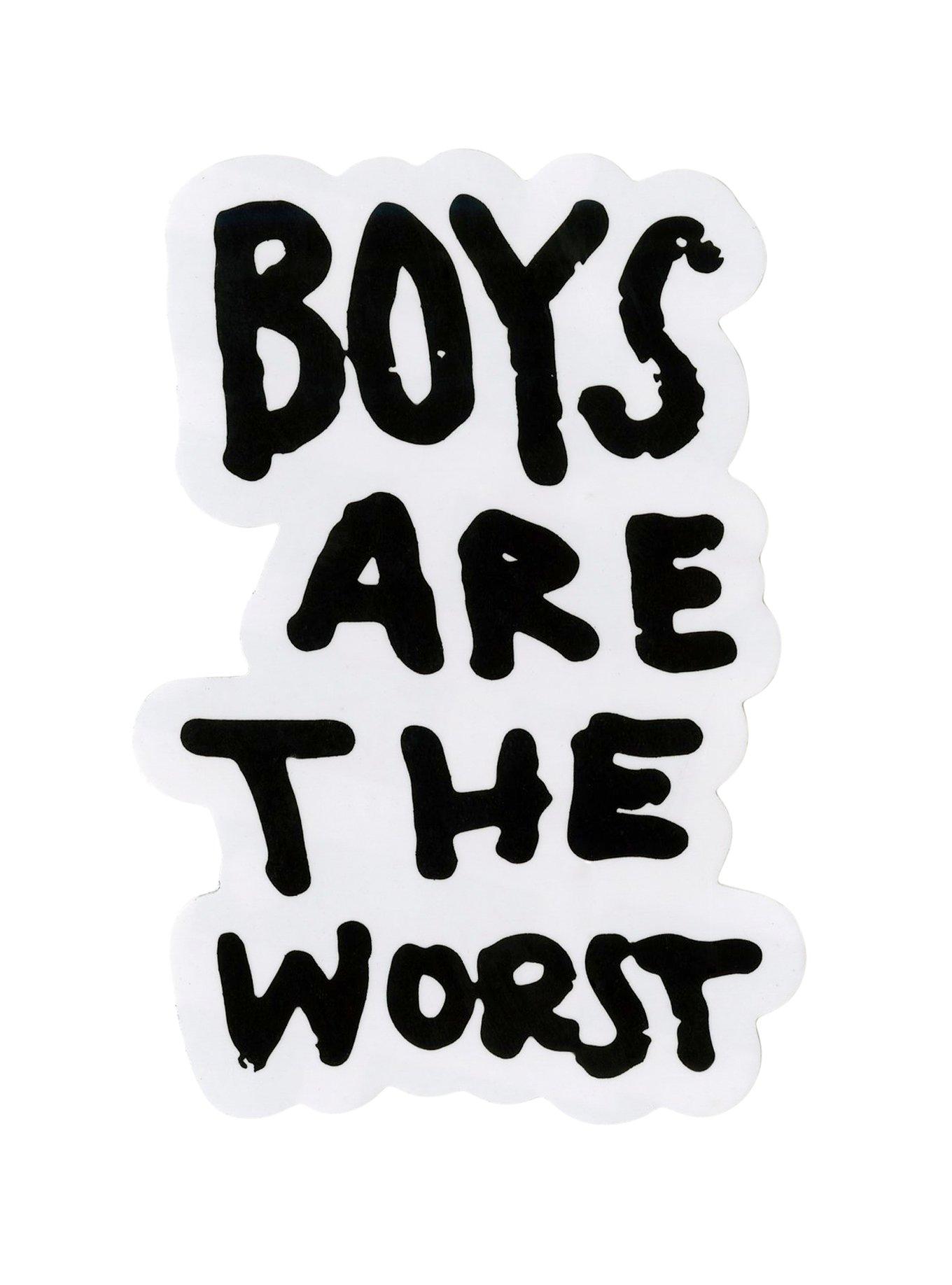 Teen Hearts Boys Are The Worst Sticker, , hi-res